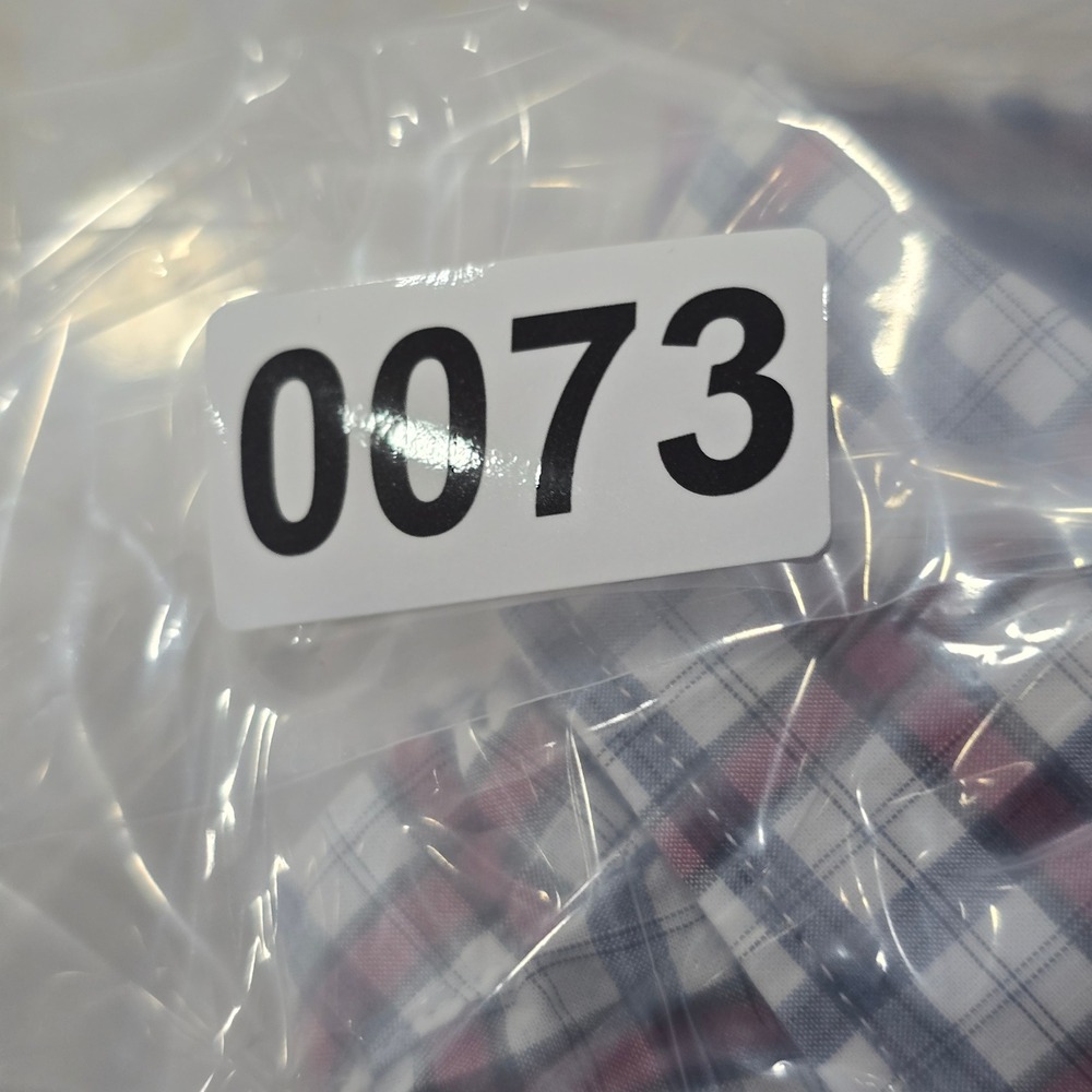 Faconnable Button Down Shirt Mens S Red White Plaid Contemporary Long Sleeve - Picture 14 of 14